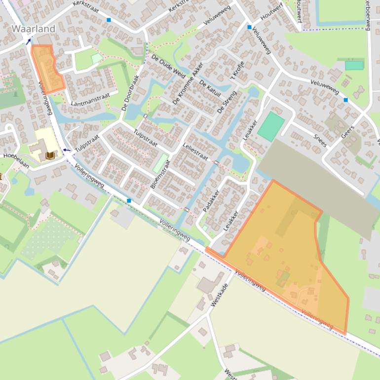 Kaart van postcodegebied 1738BS.