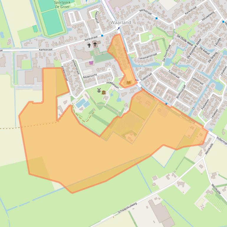 Kaart van postcodegebied 1738BT.