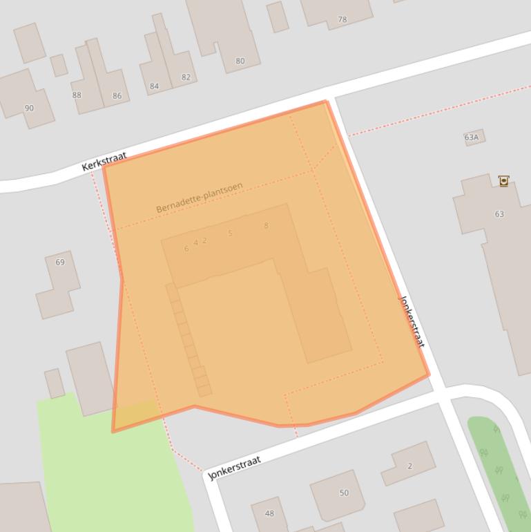 Kaart van postcodegebied 1738BV.