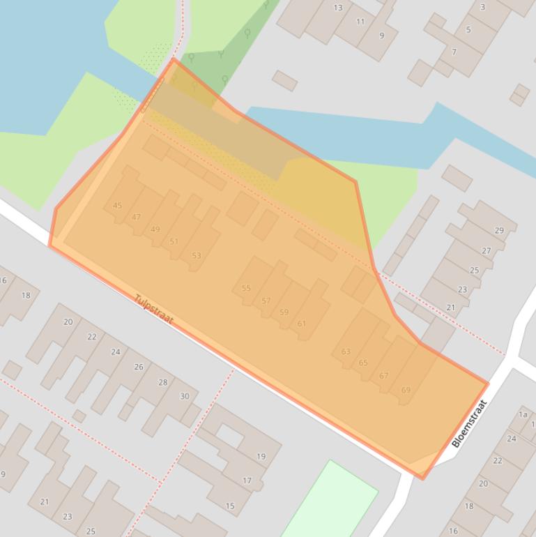 Kaart van postcodegebied 1738CB.