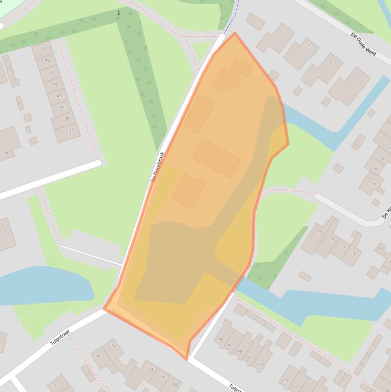 Kaart van postcodegebied 1738CZ.