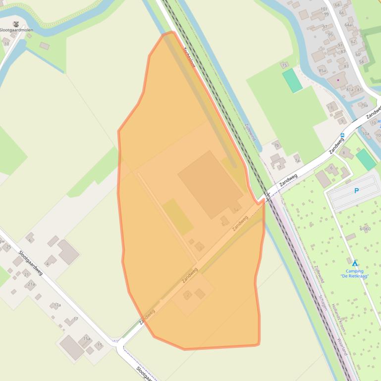 Kaart van postcodegebied 1738DA.