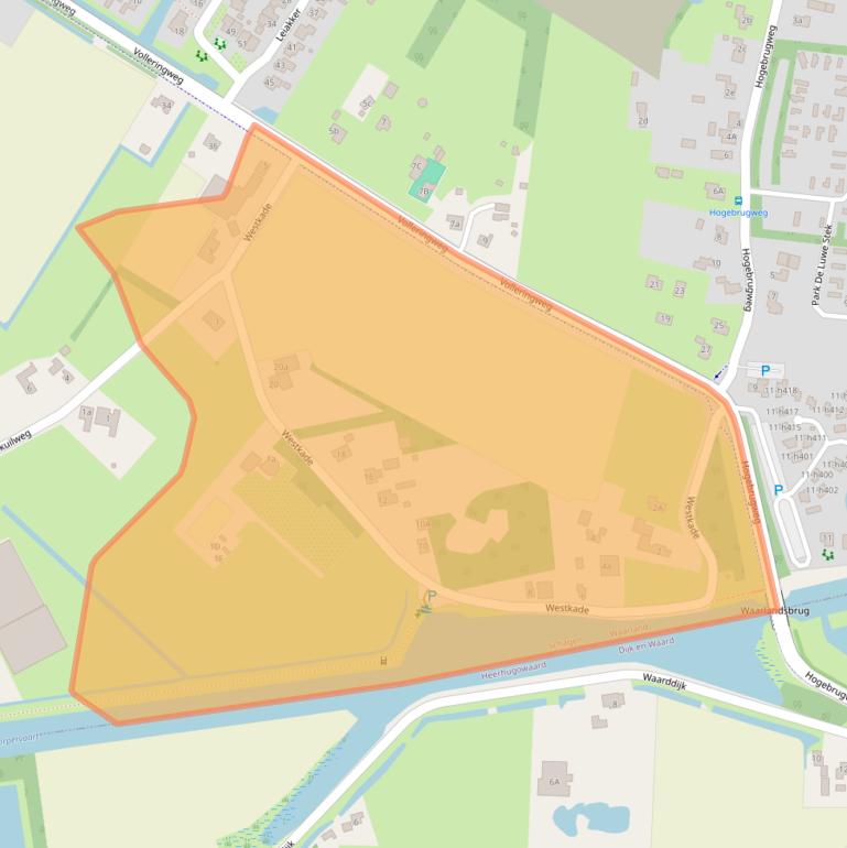 Kaart van postcodegebied 1738DT.