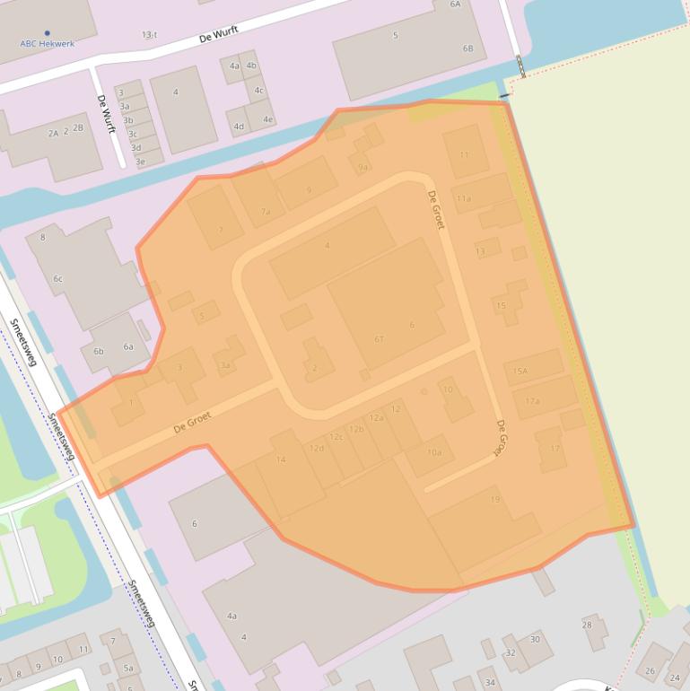 Kaart van postcodegebied 1738DV.