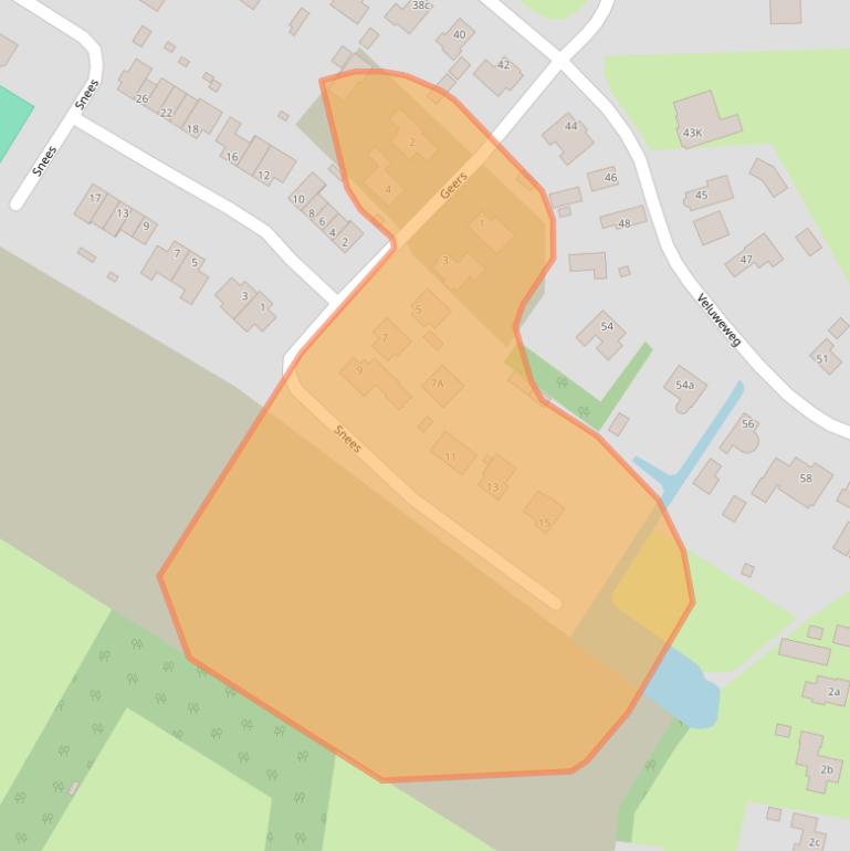 Kaart van postcodegebied 1738GB.