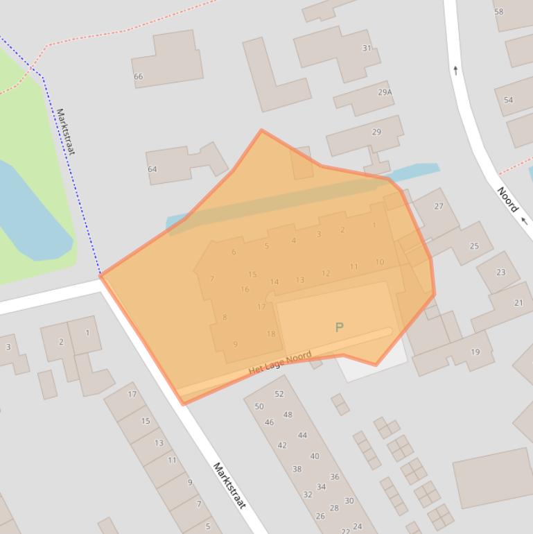 Kaart van postcodegebied 1741AV.