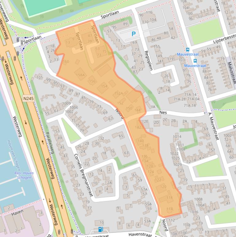 Kaart van postcodegebied 1741BH.