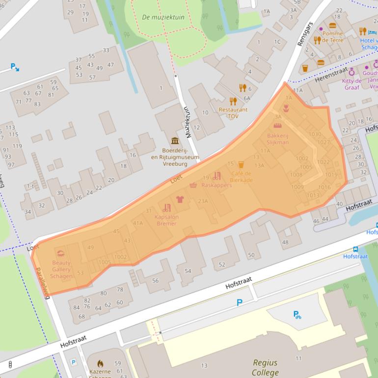 Kaart van postcodegebied 1741BN.