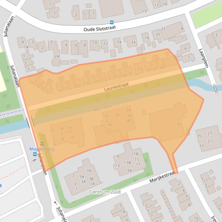 Kaart van postcodegebied 1741CK.