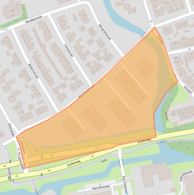 Kaart van postcodegebied 1741CW.