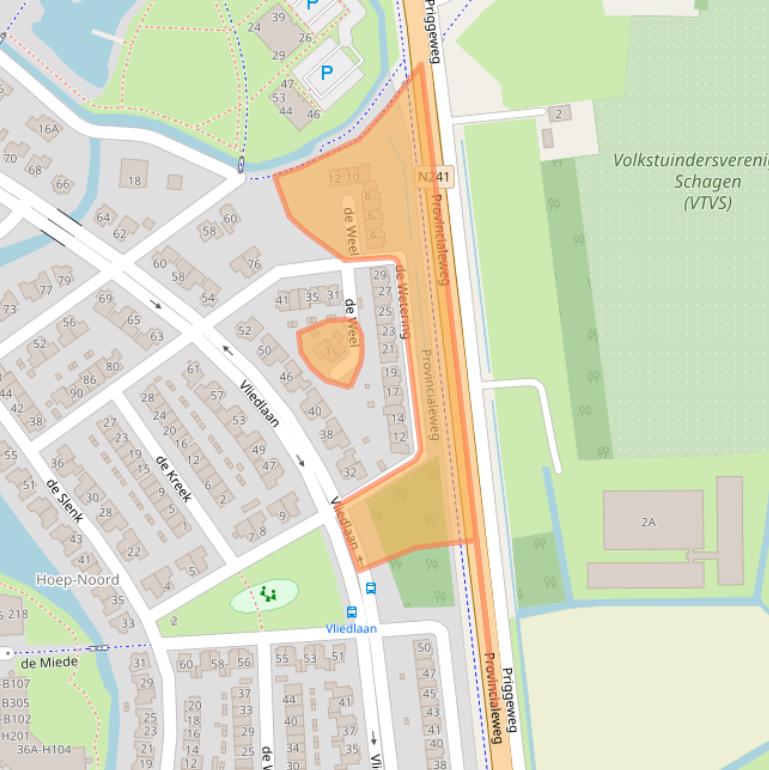 Kaart van postcodegebied 1741DT.