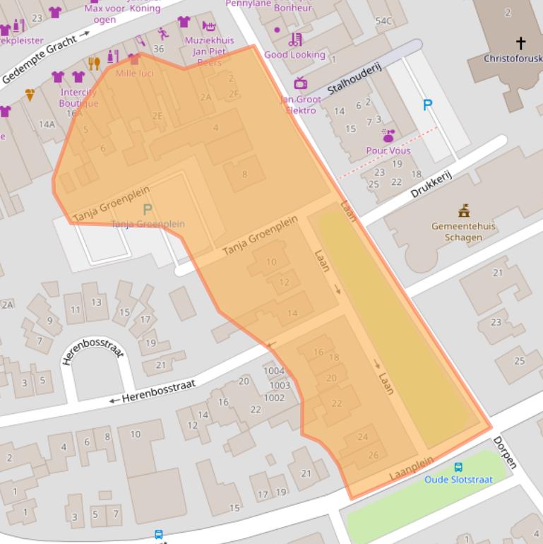 Kaart van postcodegebied 1741EB.