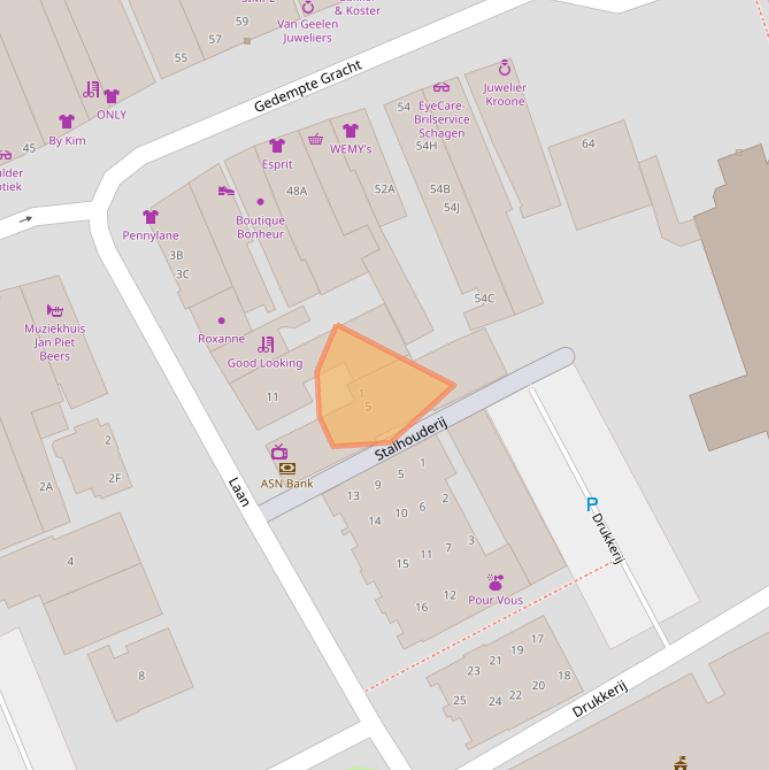 Kaart van postcodegebied 1741EV.