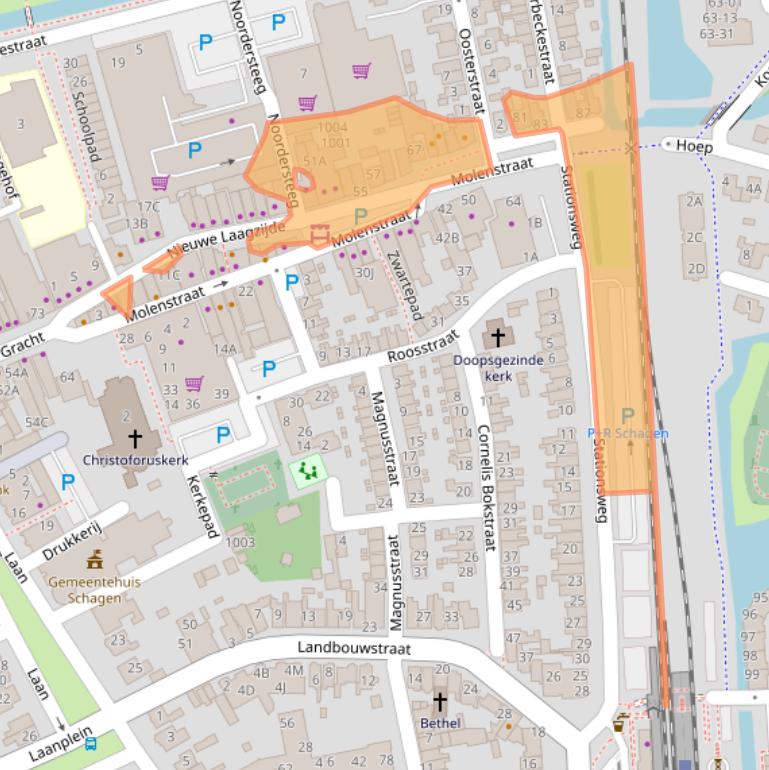 Kaart van postcodegebied 1741GG.