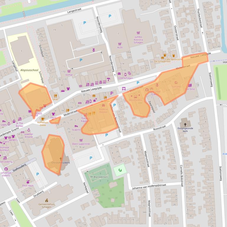 Kaart van postcodegebied 1741GK.
