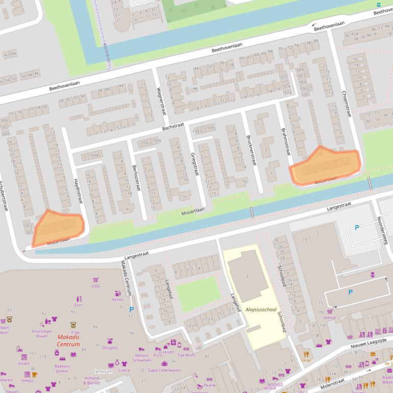 Kaart van postcodegebied 1741HR.