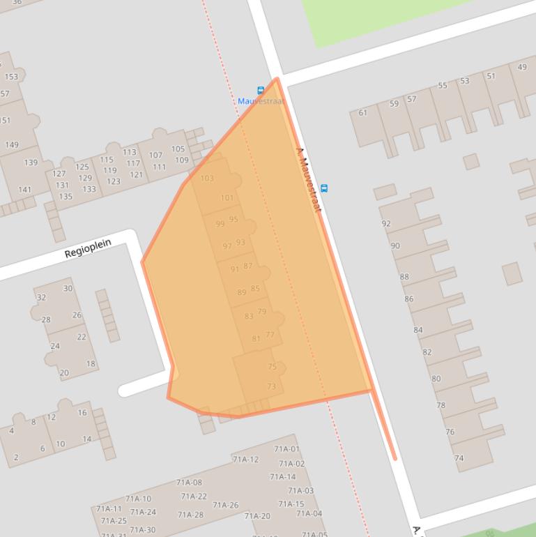 Kaart van postcodegebied 1741JG.