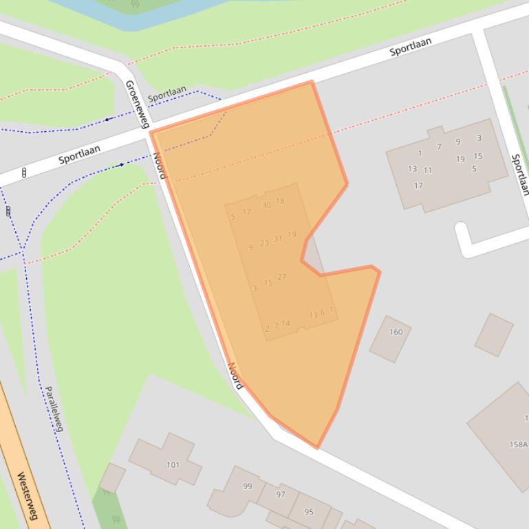 Kaart van postcodegebied 1741JH.