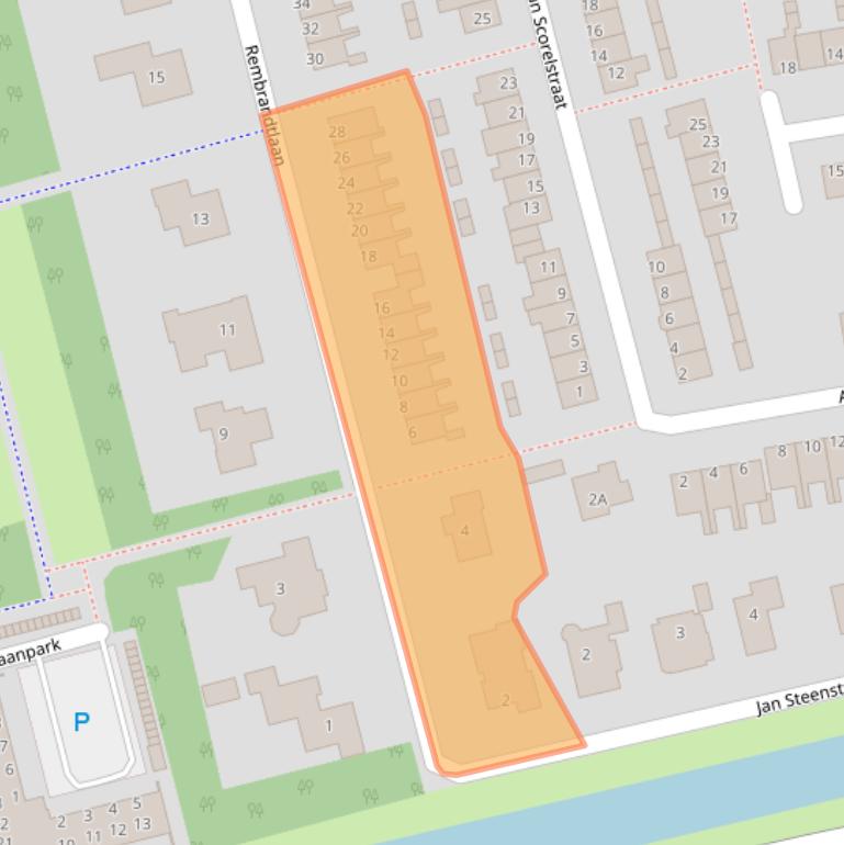 Kaart van postcodegebied 1741KH.