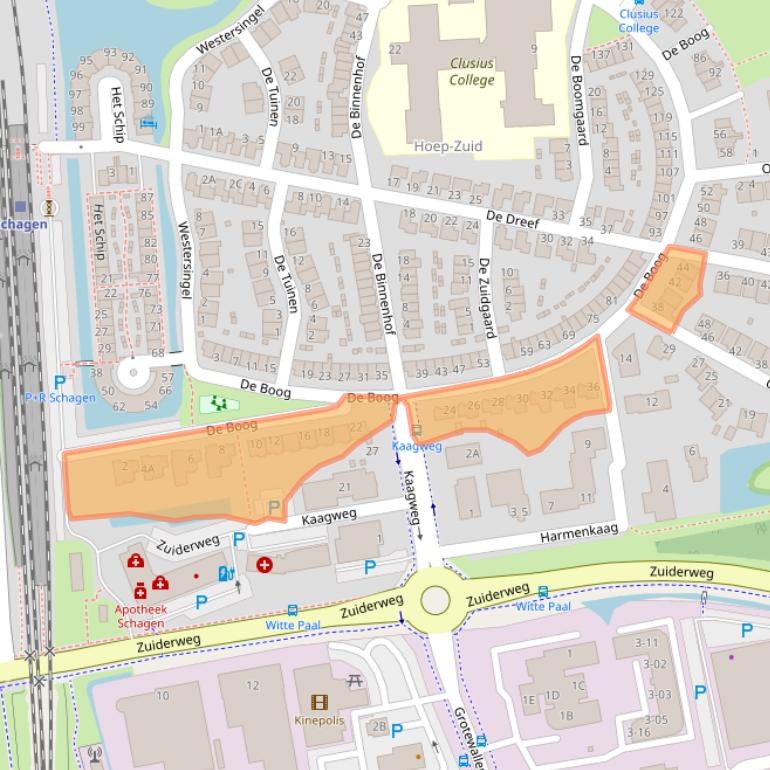 Kaart van postcodegebied 1741MN.