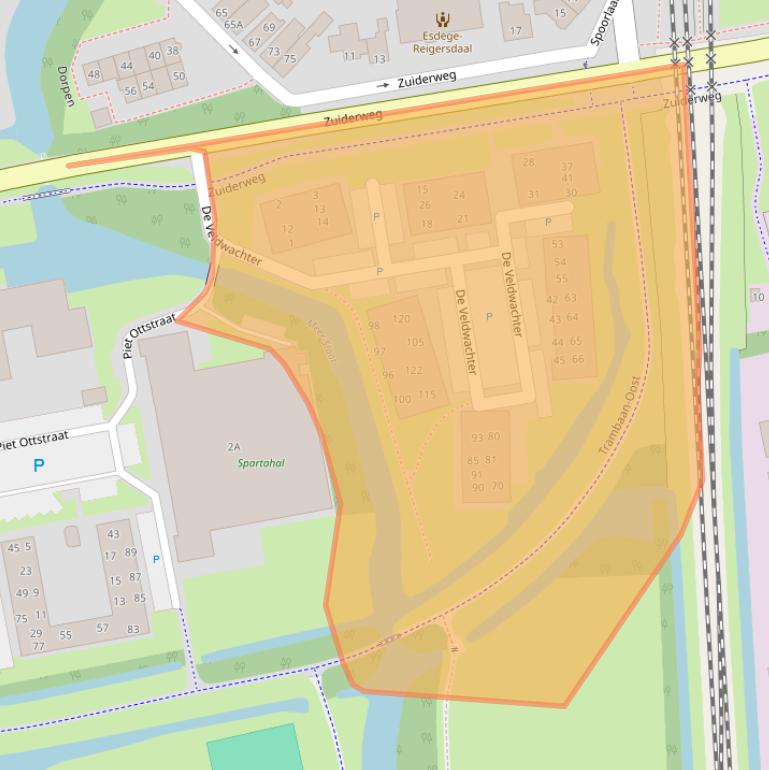 Kaart van postcodegebied 1741NB.