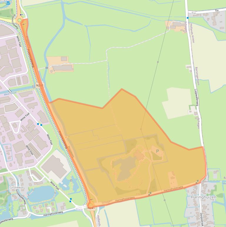Kaart van postcodegebied 1741NC.