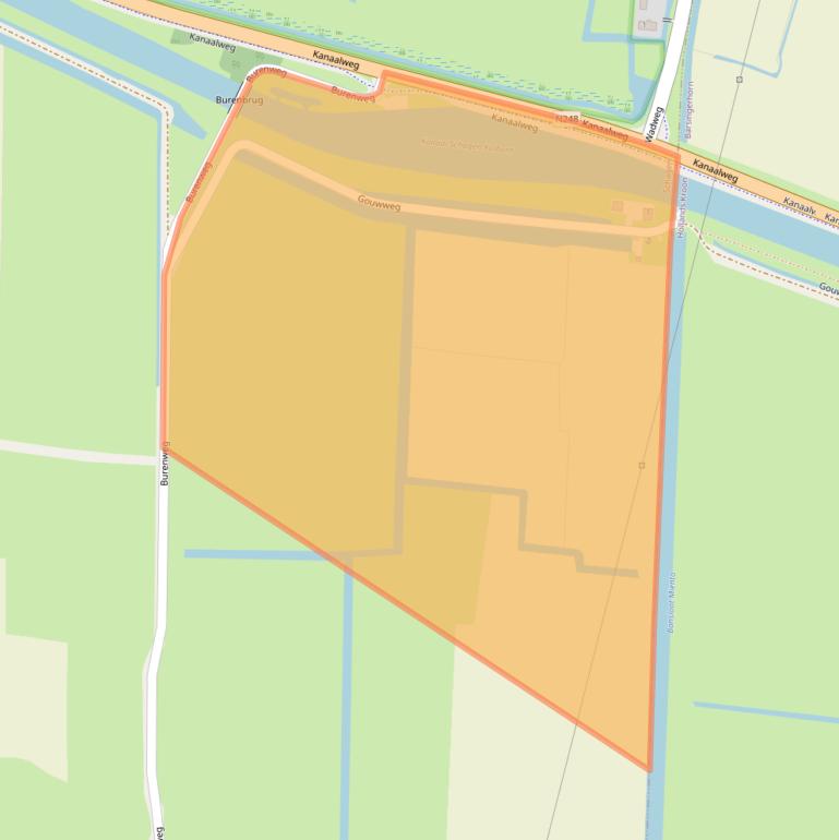 Kaart van postcodegebied 1741NL.