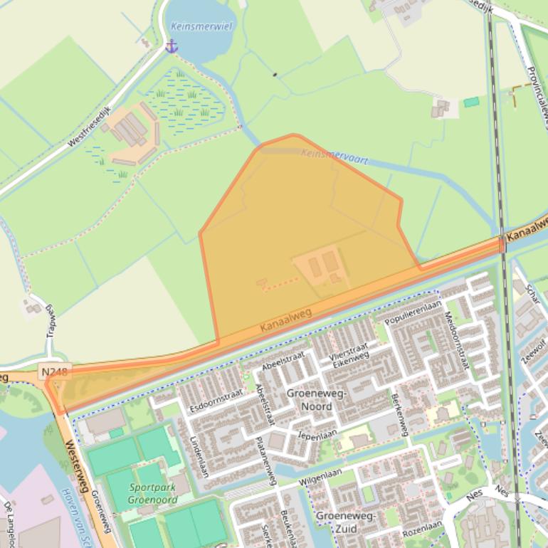 Kaart van postcodegebied 1741NT.