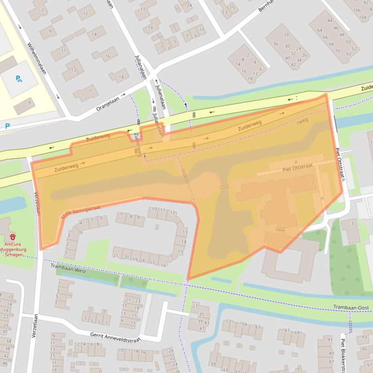 Kaart van postcodegebied 1741NX.