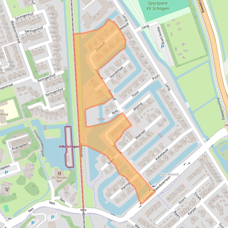 Kaart van postcodegebied 1741RN.