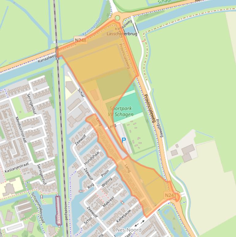 Kaart van postcodegebied 1741RP.