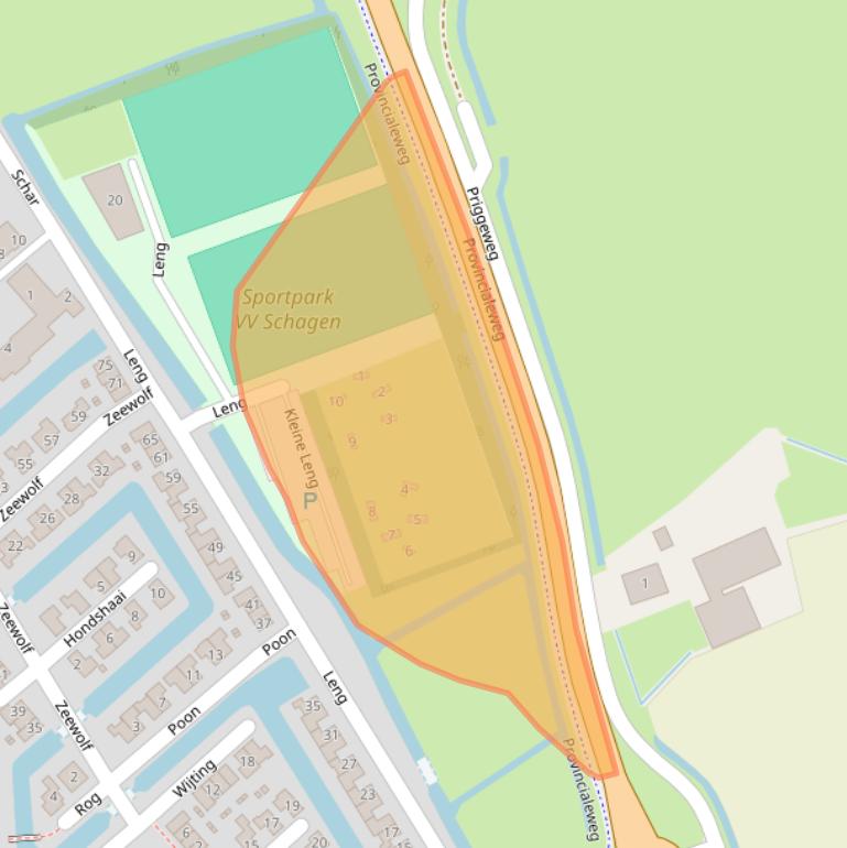 Kaart van postcodegebied 1741RZ.