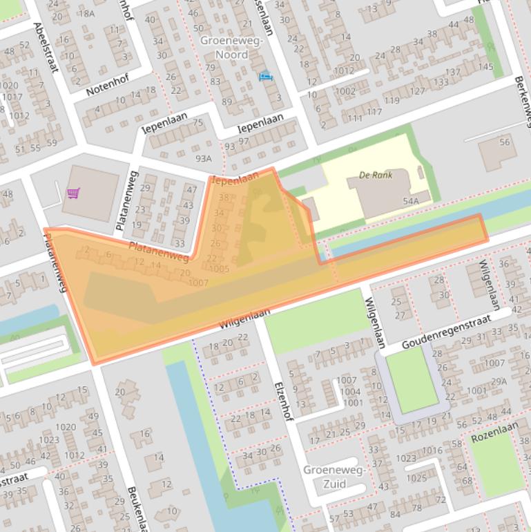 Kaart van postcodegebied 1741SC.