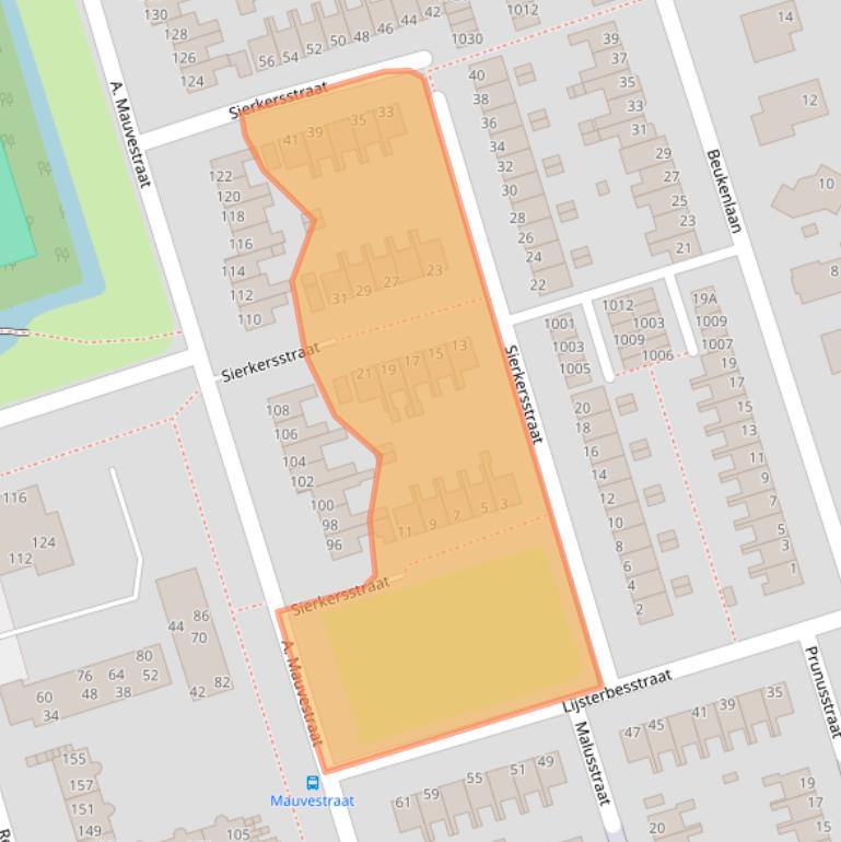 Kaart van postcodegebied 1741SH.