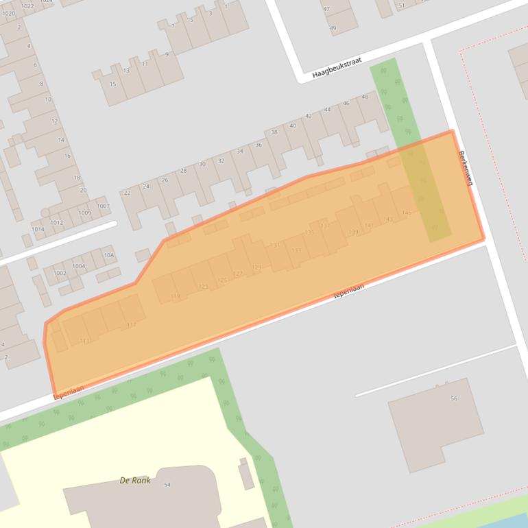 Kaart van postcodegebied 1741TD.
