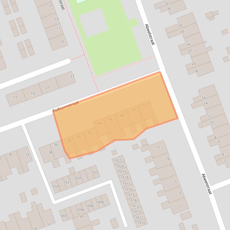 Kaart van postcodegebied 1741TN.