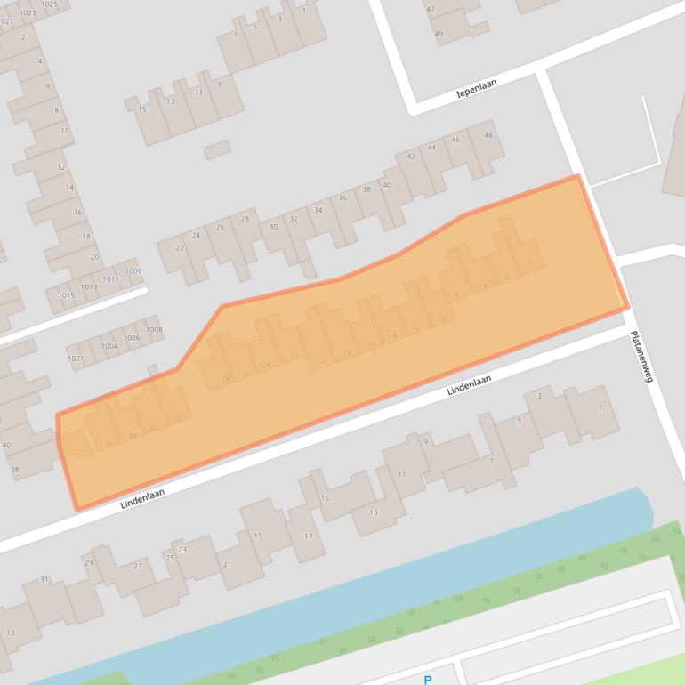 Kaart van postcodegebied 1741TV.