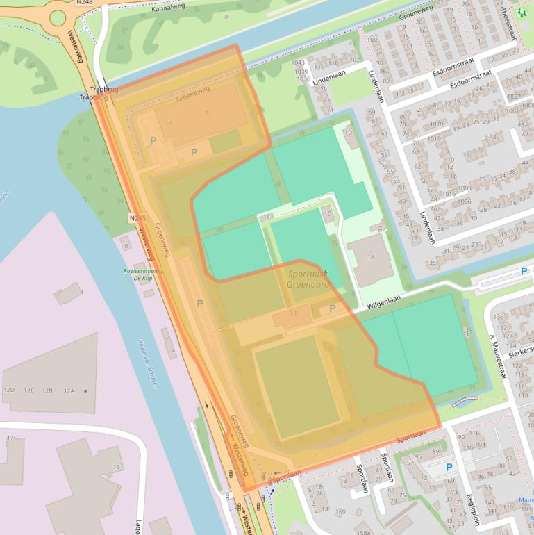 Kaart van postcodegebied 1741TZ.