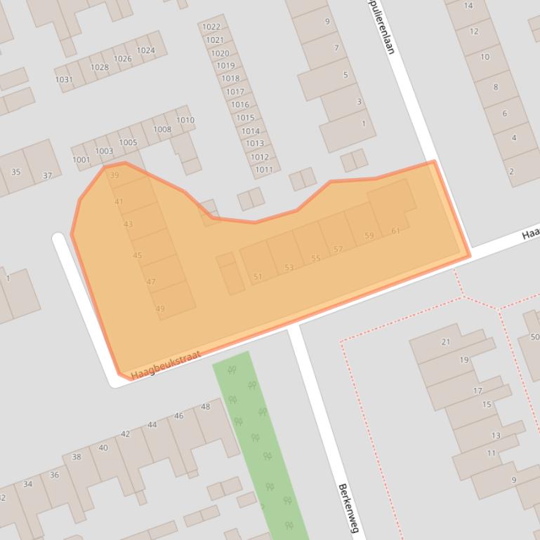 Kaart van postcodegebied 1741VC.