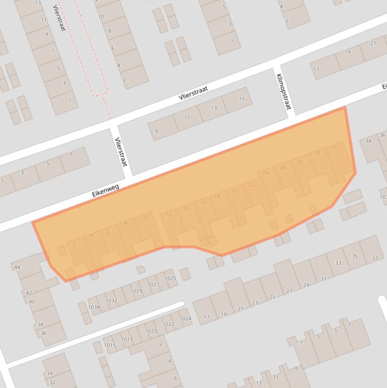 Kaart van postcodegebied 1741VG.