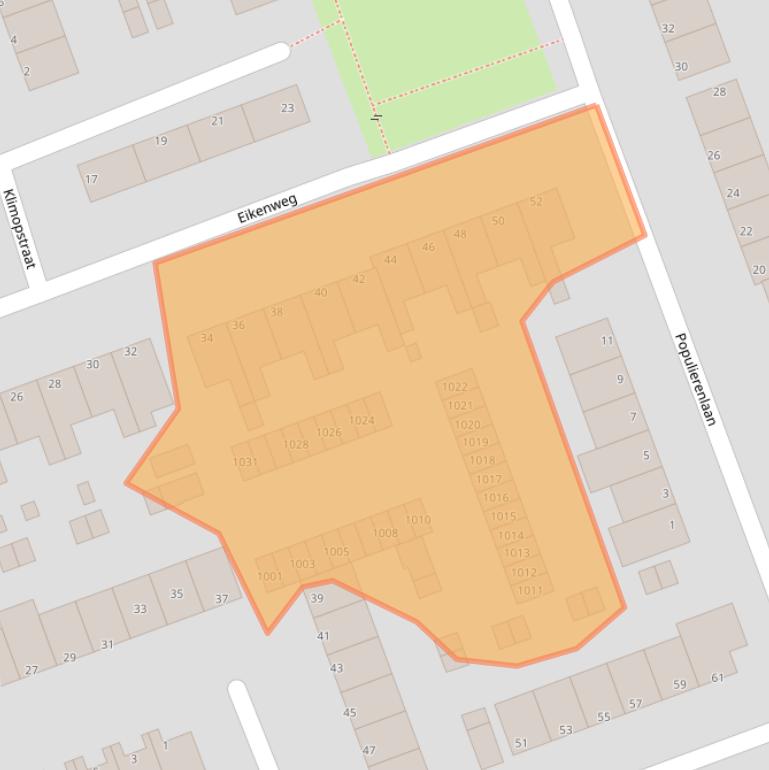 Kaart van postcodegebied 1741VH.