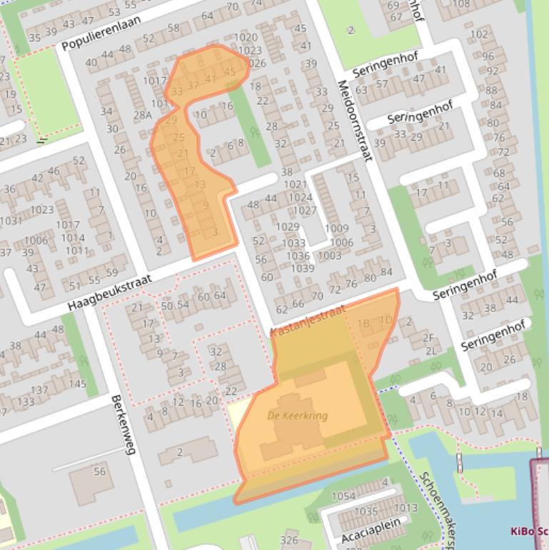 Kaart van postcodegebied 1741WK.