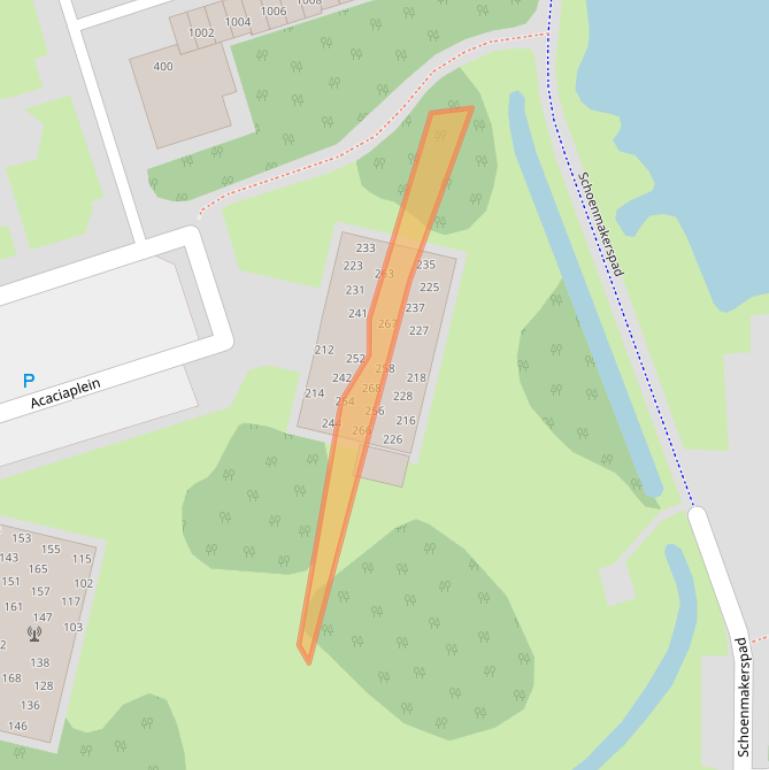Kaart van postcodegebied 1741XG.