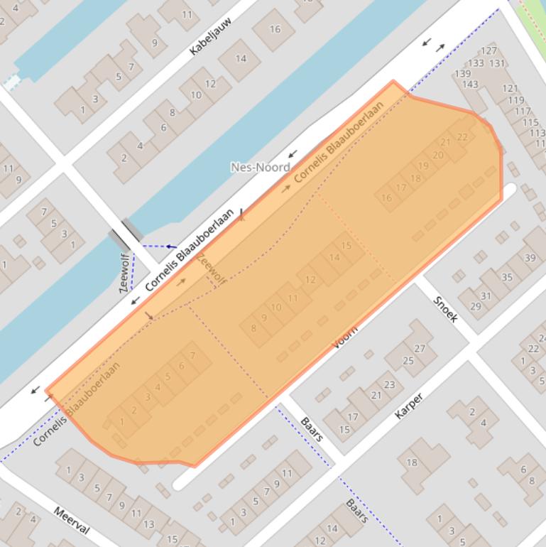 Kaart van postcodegebied 1741XZ.