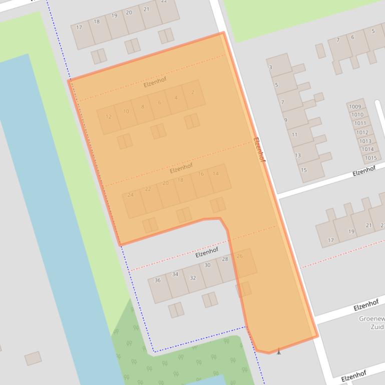 Kaart van postcodegebied 1741ZM.