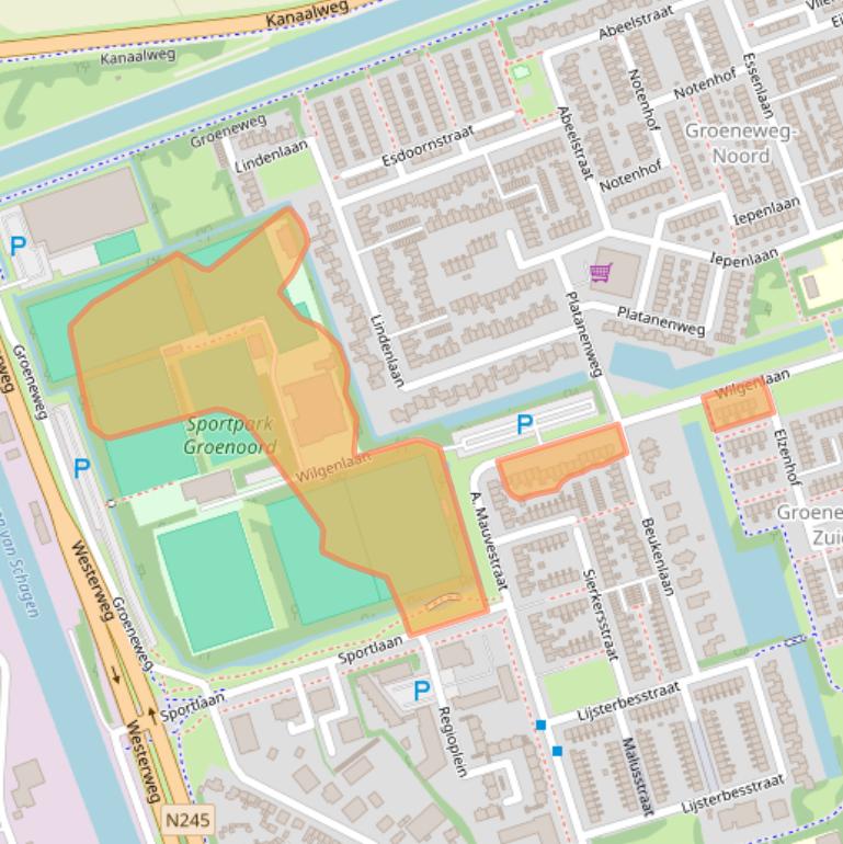 Kaart van postcodegebied 1741ZP.