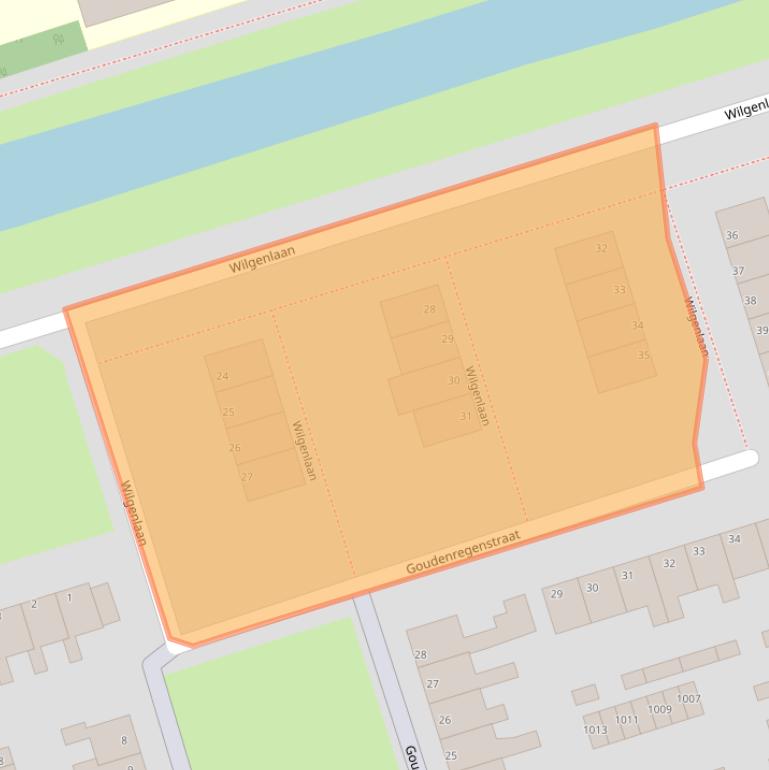 Kaart van postcodegebied 1741ZR.