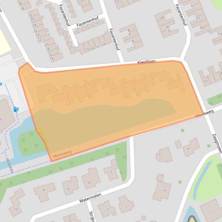 Kaart van postcodegebied 1742AA.