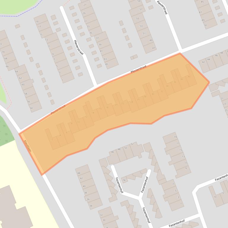 Kaart van postcodegebied 1742AN.