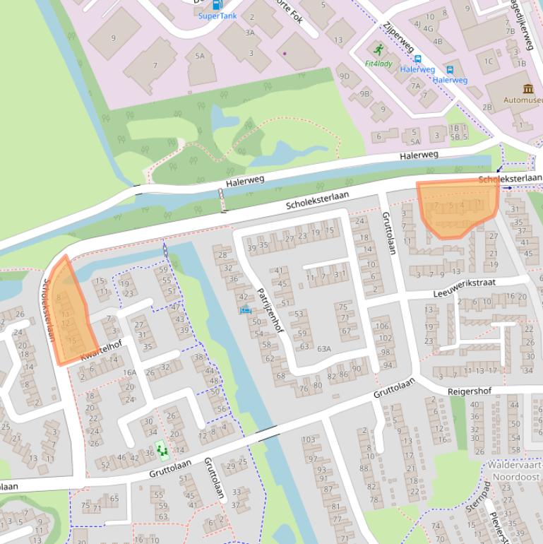 Kaart van postcodegebied 1742BK.